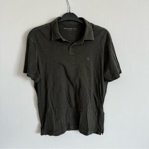 John Varvatos Star USA Men's Short Sleeve Peace Sign Polo Shirt Sz Large